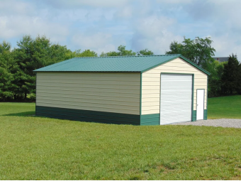 Vertical Roof Garages| A-Frame Metal Garages