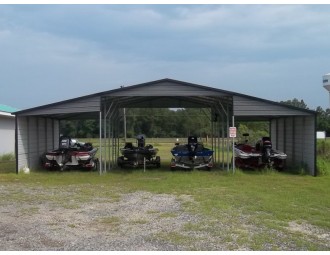 Metal Barn Shed | Boxed Eave Roof | 44W x 26L x 12H | Continuous Roof