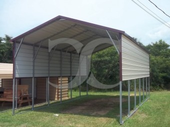 Carport | Boxed Eave Roof | 18W x 31L x 11H | RV Carport