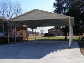 Carport | Boxed Eave Roof | 20W x 26L x 8H` | 2 Gables | 2 18" Panels