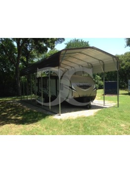 Carport | Regular Roof | 18W x 36L x 12H | Metal RV Camper Shelters