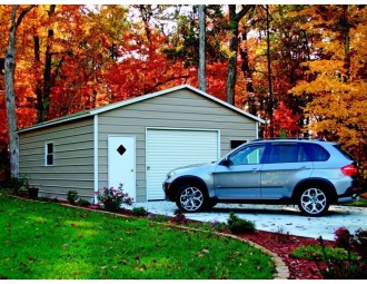 Garage | Boxed Eave Roof | 20W x 21L x 8H |  