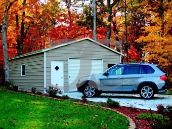 Garage | Boxed Eave Roof | 20W x 21L x 8H |  