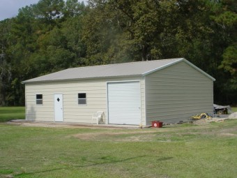 Steel Shop Building | Vertical Roof | 24W x 36L x 9H | Workshop