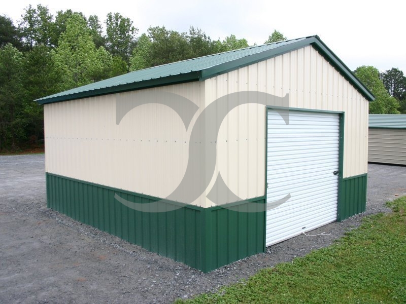 All Vertical Garage | Vertical Roof | 18W x 26L x 9H | 1-Car